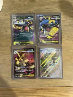 Phantasmal Flames Lot: 4 Cards. Mega Sharpedo Ex, Mega Lopunny, Wooper. - Image 1