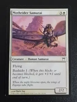 Magic the Gathering MTG Mothrider Samurai Champions of Kamigawa Lightly Played - Image 1
