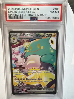 PSA 8 Iono'S Bellibolt Ex #183 2025 Pokemon Jtg En-Journey Together 126782343 - Image 1
