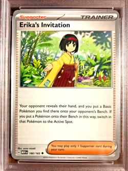 Erika's Invitation Uncommon #160 - PSA NM-MT 8 - Scarlet & Violet 151 - Pokemon - Image 2