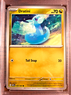 Dratini Regular Common #157 - PSA MINT 9 - 2023 SV Obsidian Flames - Pokemon TCG - Image 2