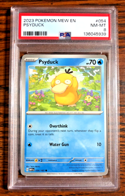 Psyduck Regular Common #054 - PSA NM-MT 8 - Scarlet & Violet 151 - Pokemon TCG - Image 1