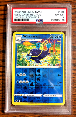 Whiscash Reverse Holo #036 - PSA NM-MT 8 - 2022 Astral Radiance - Pokemon TCG - Image 1