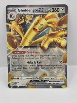 Pokemon Paradox Rift Gholdengo ex 135/182 Double Rare - Image 1