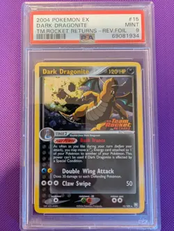 Pokemon Dark Dragonite Reverse Holo Stamped 15/109 - PSA 9 Team Rocket Returns - Image 1