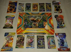🔥Pokemon Dragonite EX Box w/ Cosmic Eclipse Evolving Skies Packs & Flashfire🔥 - Image 1