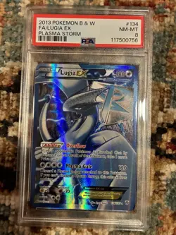 Pokemon TCG Lugia Ex Full Art Plasma Storm PSA 8 - Image 1