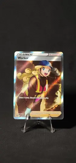 Pokemon Worker (Full Art) 195/195 Swsh12: Sword & Shield Silver Tempest Holo NM - Image 1