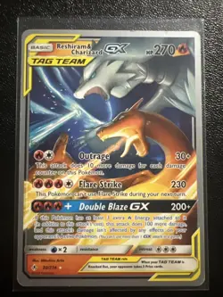 Charizard & Reshiram GX 20/214 World Champion Fire Box 2019 Pokemon Promo - Image 1