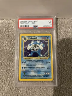 Poliwrath 13/102 Holo Pokemon TCG Base Set 1999 WOTC Vintage PSA 5 - Image 1