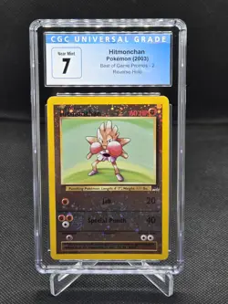 Pokemon Best of Game Promos Reverse Holo Hitmonchan CGC Near Mint 7 - Image 1