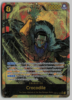 One Piece OP14 The Azure Sea's Seven - Crocodile SEC OP14-120 Alt Art - Image 1