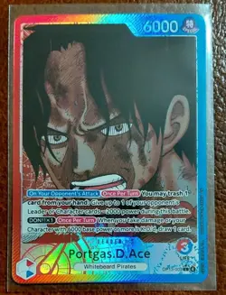 One Piece Portgas.D.Ace OP13-002 Alt Art Leader ENGLISH Carrying On His Will NM - Image 3