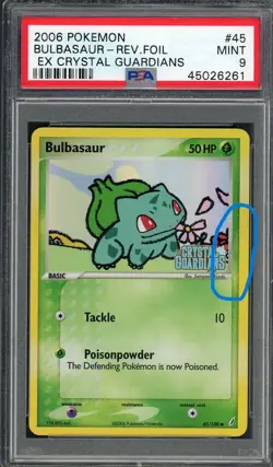 PSA 9 Bulbasaur EX Crystal Guardians 45/100 Reverse Holo Pokemon Card B13 - Image 3