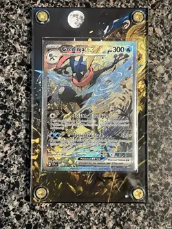 Pokemon TCG - Greninja ex 132 Scarlet & Violet Promo Cards Holo W/ display case - Image 1