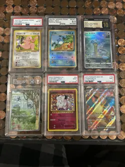 Pokemon TCG Graded Card Lot Set of 6 NM/M PSA CGC Charizard, Lapras, Clefairy Et - Image 1
