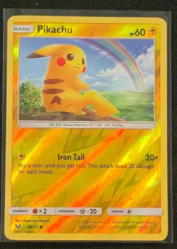 Pokemon Pikachu Card 28/73 Reverse Holo Shining Legends - Image 1