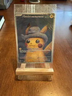 Pikachu With Grey Felt Hat Promo Card Pokemon X Van Gogh Museum Sealed - Image 1