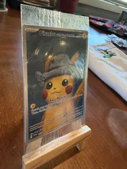 Pikachu With Grey Felt Hat Promo Card Pokemon X Van Gogh Museum Sealed - Image 3