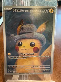 Pikachu With Grey Felt Hat Promo Card Pokemon X Van Gogh Museum Sealed - Image 4
