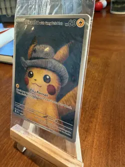 Pikachu With Grey Felt Hat Promo Card Pokemon X Van Gogh Museum Sealed - Image 5