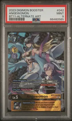 2023 Angewomon Bt11 (Alternate Art) Digimon Card Game English PSA 9 Mint #042 - Image 1