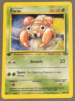 Mint/NM - Paras - 59/64 - 1st Edition - Jungle - Pokemon Card - Image 1