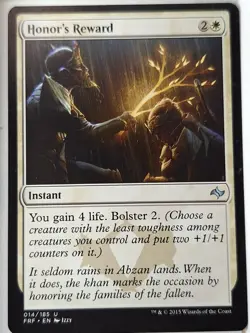 Honor's Reward - Fate Reforged - Magic the Gathering MTG Nice! - Image 1