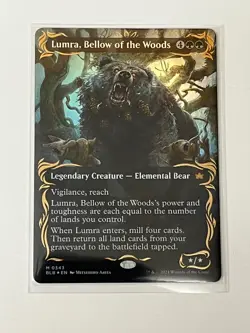 Lumra, Bellow of the Woods (Borderless) (Raised Foil) Bloomburrow Foil 0343 - Image 1