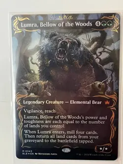Lumra, Bellow of the Woods (Borderless) (Raised Foil) Bloomburrow Foil 0343 - Image 3