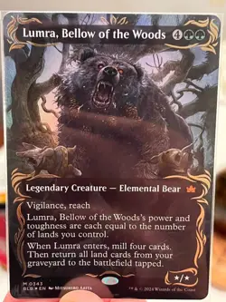 Lumra, Bellow of the Woods (Borderless) (Raised Foil) Bloomburrow Foil 0343 - Image 4