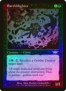 Magic the Gathering EARTHBLIGHTER #68/145 FOIL Black Uncommon Unplayed 2003 - Image 1