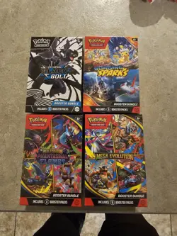 Pokemon Booster Bundle Lot Black Bolt, Mega Evolution, Phantasmal, Surging New - Image 1