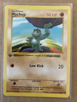 Pokemon TCG Machop Base Set 52/102 1st Edition Never Played Near Mint - Image 1