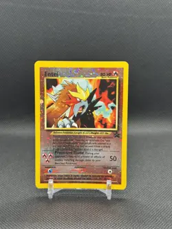 Promo Pokemon TCG Card ENTEI #34 WOTC Black Star Reverse Holo Foil Rare LP - Image 1