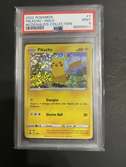 Pikachu Holo - 7/15 - McDonald's Collection - 2022 Pokemon - PSA 9 - Image 1