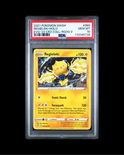 🌀 Pokemon EVS 060/203 - Evolving Skies Regieleki Cosmos Holo - PSA 10, Pop 2 🌀 - Image 1