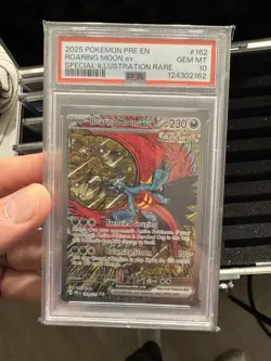 2025 POKEMON PRE EN-PRISMATIC EVOLUTIONS #162 ROARING MOON EX PSA 10 - Image 1