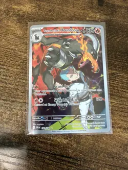 Pokemon Destined Rivals Team Rocket’s Houndoom 191/182 Illustration Rare NM - Image 1