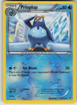 Pokemon TCG Prinplup Uncommon Reverse Holo XY - BREAKthrough 37/162 - Image 1