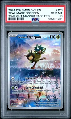 2024 POKEMON SVP EN-SV BLACK STAR PROMO #123 TEAL MASK OGERPON PSA 10 - Image 1