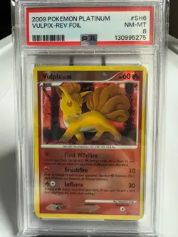 2009 Pokemon TCG - Vulpix Reverse Foil SH6 PSA8 Platinum - Image 1