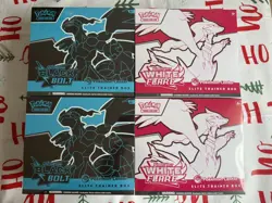 Pokemon Center x2 Black Bolt & x2 White Flare Elite Trainer Box ETB Set - SEALED - Image 1