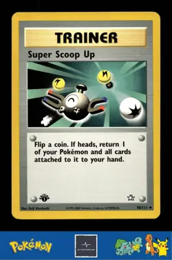 2000 Pokemon WotC Neo Genesis 98/111 Super Scoop Up 1st Ed - Image 1