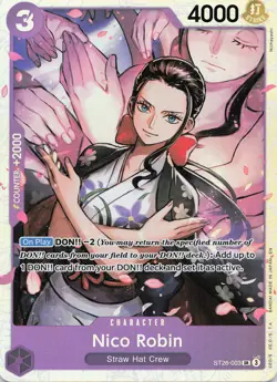 One Piece Nico Robin SR Starter Deck 26: PURPLE/BLACK Luffy #ST26-003 NM - Image 1