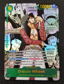 One Piece TCG Azure's Seas Seven Dracule Mihawk OP14-119 SEC Manga (English) - Image 1