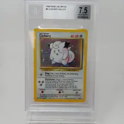 Graded Pokemon TCG Base Set Clefairy 5/102 English Backett 7.5 - Image 1