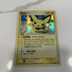 Pichu 59/106 EX Emerald Reverse Holo Stamped Pokemon Card 2005 (Italian Text) - Image 1