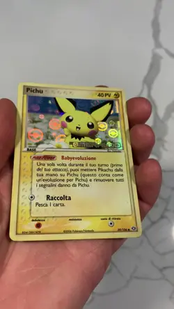 Pichu 59/106 EX Emerald Reverse Holo Stamped Pokemon Card 2005 (Italian Text) - Image 2