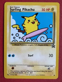 Pokemon Pikachu TCG Black Star Promo Card #28 Surfing WOTC Vintage TCG - Image 1